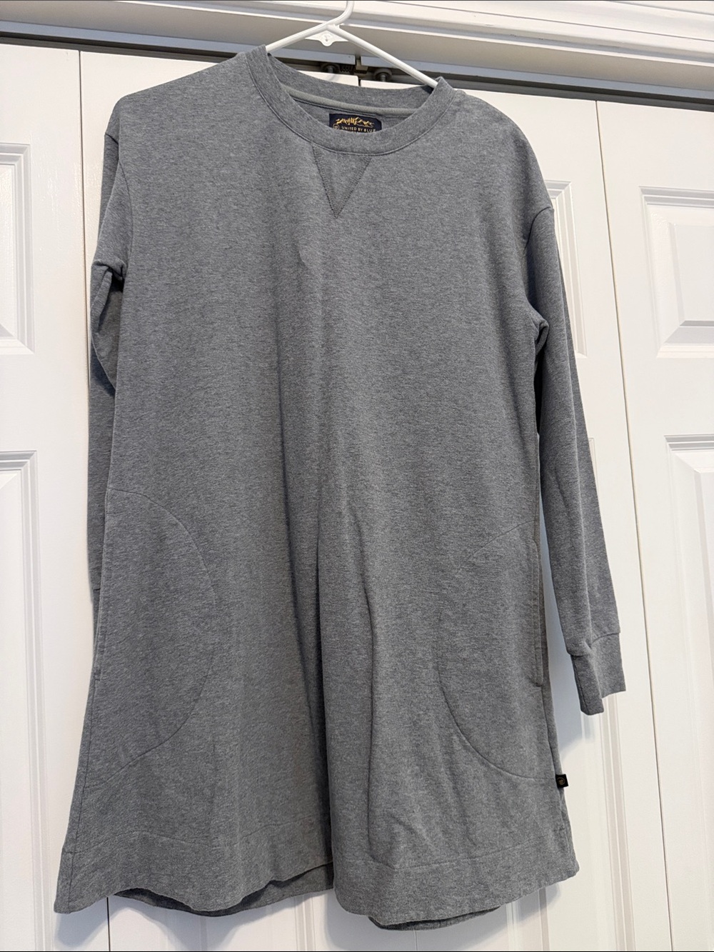 United By Blue Gray Sweatshirt with Navy and Gold Logo